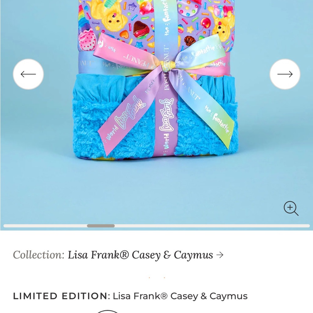 Posh Peanut Lisa Frank Casey & Caymus Minky Ruffled Luxe Patoo 60x60